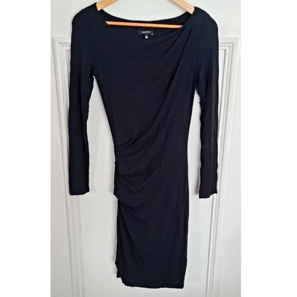 Babaton ruched knit dress